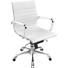 Amazon Com Poly And Bark Eames Style Ag Management Office Chair In Vegan Leather White Home K White Office Chair Modern Office Chair Home Office Furniture