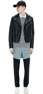 Acne Studios Gibson Leather Black Jacket Casual Leather Jacket Mens Outfits Mens Street Style