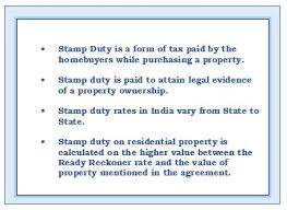 Stamp duty is charged when you transfer property. State Wise Stamp Duty In India