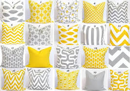 Yellow Gray Pillow Sale Pillows 16x16 Inch Decorative Pillow Covers Cushion Covers Home Decor Grey Yellow Pillow Covers Grey Decorative Pillow Yellow Pillows