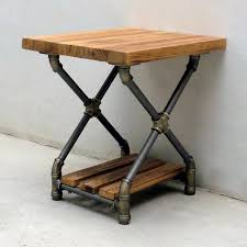 Canada 365 watline ave., unit 1 mississauga, ontario, l4z 1p3: Houston Industrial Vintage Pipe Side End Table Bedroom Night Stand Metal With Reclaimed Aged Wood Finish Stx1 Br Gr Na Walmart Com Walmart Com