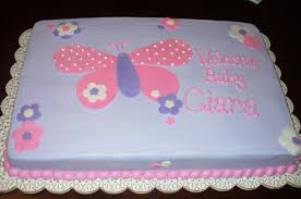 Lindsey S Cakes Butterfly Baby Shower Cake Baby Shower Cakes Girl Baby Shower Sheet Cakes