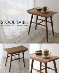 スツールテーブル 細身の脚と優しいカーブが印象的なウォールナットのスツールテーブル 大人のお洒落情報 0107 オシャレカタログ インテリア 家具 インテリア 収納 インテリア
