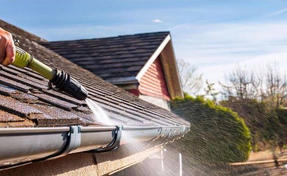 Residential property gutter maintenance