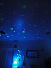 Glue Glow In The Dark Stars On Your Child S Room For Cool Night Light Effect For Longer Effect Swicht A Normal Light Bulb For A Night Light Lights Cool Stuff