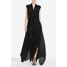 Sale Basha Tie Neck Evening Gown At Bcbg Was 398 00 Now 278 60 Max Azria Dress Black Evening Dresses Dresses