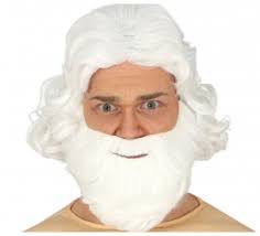 Peruca, barba e sobrancelhas de Papai Noel