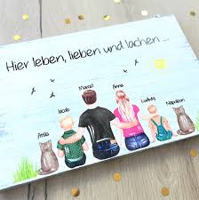 Hier finden sie alle wichtigen punkte beim kauf einer wohnungstür Turschild Holz Handbemalt Mit Familie Haustieren Original Vogelliebe