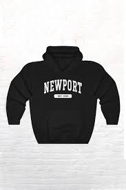 Newport 1639 College Hooded Sweatshirt Etsy College Hoodies Hooded Sweatshirts Sweatshirts