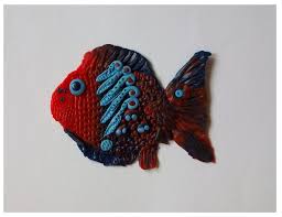 Polymerclay Handmade Magnet Fish Made By Harikajoya Polimer Kil Magnet Apache Fish Kilim Magnet