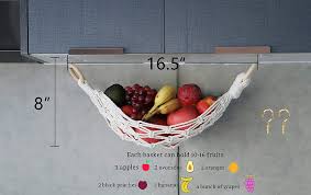 Kitchen accessories fruit vegetables 6 pcs metric thread tap. Kitchen Dining Food Storage Macrame Fruit Basket For Banana And Vegetable Fruit Hammock For Kitchen Under Cabinet Macrame Fruit Hammock With Hooks Decocove Hanging Fruit Hammock Princepalace Co Th