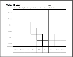 Fade intensity from top left to bottom right. Color Theory Mixing Chart Worksheet Create Art With Me