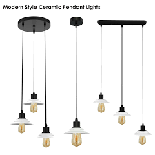 Receive the same quality lighting of a recessed light bulb with these square led downlight kits, offered in a 3000k (soft white) and 5000k (bright white). Retro Vintage Cluster 3 Ceiling Pendant Light Fittings Ceramic Modern Lampshade Ebay