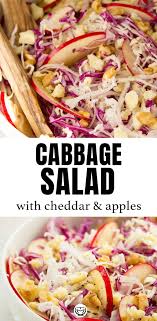 Cabbage Salad With Apples And Walnuts Recipe In 2021 Cabbage Salad Vegetarian Recipes Healthy Cheap Dinner Recipes