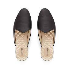 Birdies The Raven Black Slides Satin Women Slides Womens Slippers Birdies Slippers