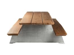 handmade picnic tables cassecroute wood and aluminium wooden design modern table legs picnic table