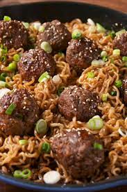 Mongolian Meatball Ramen Recipe Recipes Beef Recipes Ramen Recipes