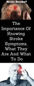The Importance Of Knowing Stroke Symptoms What They Are And What To Do Stroke Symptoms Healthy Advice Medical Problems