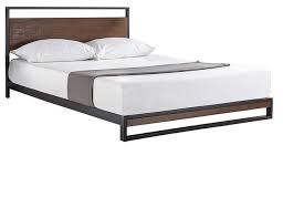 Some king size platform beds also come upholstered while others are plain wood or metal. King Size Metal Wood Platform Bed Frame With Headboard Industrial Panel Beds By Hilton Furnitures Houzz