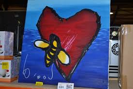 Bekijk meer ideeën over brood, schilderij, kunst muziek. Schilderij Herman Brood 50x50 Cm Valentijnshart Onlineauctionmaster Com