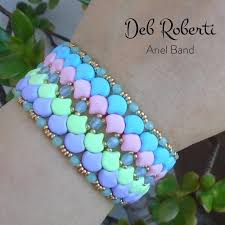 Ariel Band Beaded Pattern Tutorial By Deb Roberti Etsy Beaded Jewelry Patterns Jewelry By Material Beaded Bracelet Patterns