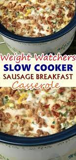 View top rated weight watchers crock pot recipes with ratings and reviews. Slow Cooker Sausage Breakfast Casserole Crockpot Breakfast Recipes Food