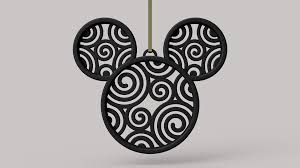 Mickey mouse head outline printable. Download Stl File Mickey Mouse Head Spiral Ornament V3 3d Printable Template Cults