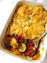 Mediterranean Filo Pie Olive Tree Kitchen Recipe Red Pesto Food Vegetarian