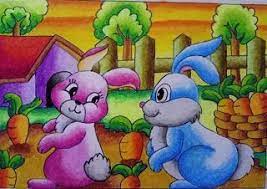 Gambar kelinci hitam putih gambar kelinci kartun. Kumpulan Hasil Juara Lomba Mewarnai Belajar Kaligrafi Islami Gambar Flora Dan Fauna Seni Pastel Lukisan Kupu Kupu