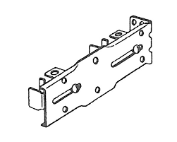 Steel, galvanized, paint wall/ceiling bracket: Kirsch Drop In Style Double Bracket For Traverse Curtain Rods At Designer Drapery Hardware 11057