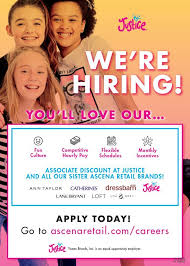 Justice At The Lake Buena Vista Factory Stores Is Hiring Information On Flyer Tween Brands Catherines Dressbarn