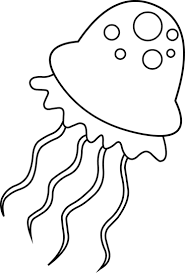 The jellyfish is the representation of the phylum cnidaria. Download Cute Jellyfish Drawing At Getdrawings Jelly Fish Black And White Clipart Full Size Png Image Pngkit