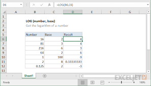 Change of base formula definition. How To Use The Excel Log Function Exceljet
