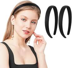 WLLHYF 2 Pieces Satin Headbands 1 Inch Wide Hard Head Band Fashion Solid  Headband Anti-slip Plain Hair Bands Diy Hair Accessories for Women Girls  Halloween Christmas Valentine's Day : Amazon.co.uk: Beauty