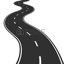 Black And White Road Drawing Illustration Of Winding Road Winding Road Road Drawing Illustration