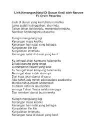 Simpanlah saja dalam dalam simpanlah selamanya dalam kenanganrn. Lirik Kenangan Natal Di Dusun Kecil Oleh Naruwe Ft Docx