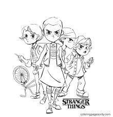 stranger things coloring pages coloring pages for kids and adults