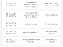 Pusat mel nasional poslaju / item dispatched out pusat mel nasional : What Is The Meaning Of Item Dispatched Out
