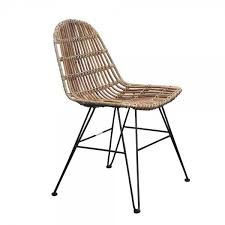 Rattan Esszimmerstuhl Roosenia Aus Metall Korbstuhle Stuhle Gartenstuhl Metall