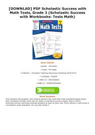 Third graders will find it easy to navigate through this page, downloading loads of printable pdf math activity worksheets to practice or supplement their course work. Wilburn Downlad Pdf Scholastic Success With Math Tests Grade 3 Scholastic Success With Workbooks Tests Math Page 1 Created With Publitas Com