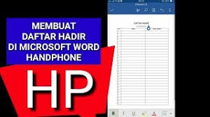 Silakan klik cara membuat daftar hadir atau absen siswa di microsoft word | free file untuk melihat artikel selengkapnya. Cara Membuat Daftar Hadir Di Microsoft Word Hp Youtube