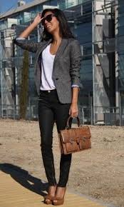 Black And White Blazer Womens Outfit Chicisimo Work Fashion Fashion Casual