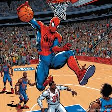 Spider-Man Dunking | Stable Diffusion Online