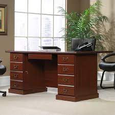 Browse cherry office desks at staples and shop by desired features or customer ratings. Sauder Heritage Hill Engineered Wood Large Executive Desk In Classic Cherry 109843