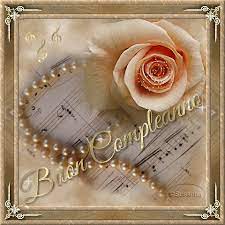 Buon Compleanno Con Perle E Una Rosa Auguri Di Buon Compleanno Buon Compleanno Immagini Di Compleanno