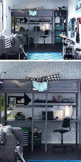 Tuffing Loft Bed Frame Dark Gray Twin Ikea In 2021 Loft Bed Frame Ikea Loft Bed Ikea Loft