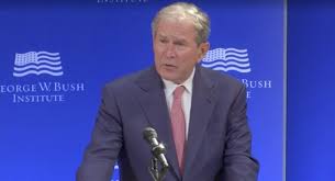 En luftfoto af george bush center for intelligence. George W Bush Speaks Out Against Trump Full Transcript Of George W Bush S Speech In New York City