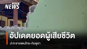 สถานการณ์ชายแดนไทย-กัมพูชา: ผู้เสียชีวิต, ผู้บาดเจ็บ, และผู้อพยพ - Imagen principal del artículo