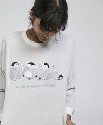 Penguin T Shirt 17 99 Long Sleeve T Shirt With Round Neckline Contains Recycled Polyester Garment Measurements Total Length From Point Of Union Be Pigiama