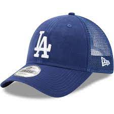 Los Angeles Dodgers New Era Trucker Washed Original Fit 9forty Adjustable Hat Navy In 2021 New Era Trucker Adjustable Hat Dodger Hats